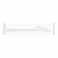 Нож 18см пластиковый прозрачный в инд.упаковке (ПС)