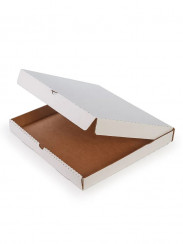 Коробка для пиццы 250х250х40 мм бело-бурая