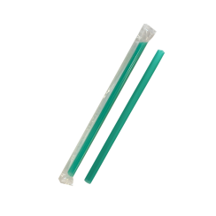 Трубочки для коктейля без изгиба с косым срезом в инд.п/э.упак зеленые 12х190мм (250шт/уп) 