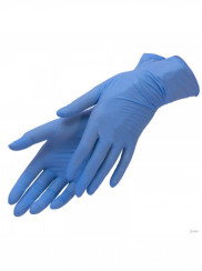 Перчатки одноразовые нитрил 100шт/уп M голубые