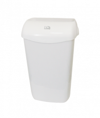 Корзина для мусора LIME 11 л подвесная с держателем мешка пластиковая белая (артикул производителя 974110)