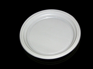 Тарелка пластик d20,5см без секц. белая (ПС)