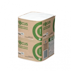 Салфетки для настольных диспенсеров Focus Premium 2 слойные белые V сложения 200 листов (артикул производителя 5051792)