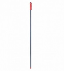 Ручка металлическая для держателя мопов без резьбы 140см d24мм красная