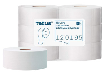 Бумага туалетная Tellus Стандарт T1 1 сл натуральный цвет 525 м (артикул производителя 120195)