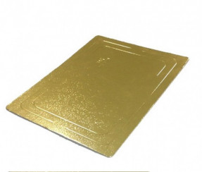 Подложка картон прямоугольная 300х400мм 3,2мм золото/жемчуг 