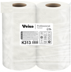 Бумажные полотенца в рулоне VEIRO Professional Comfort 2 слойные белые в упаковке 2 рулона (артиул производителя K313)