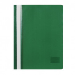 Папка-скоросшиватель пластиковый, А4 зеленый, с прозрачным верхом, 120 мкм