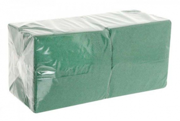 Салфетки бумажные зеленые 24 х 24 двухслойные 250 шт