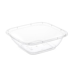 Контейнер пластиковый квадратный 126x126x38 мм, 250 мл прозрачный 