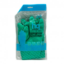 Перчатки резиновые HQ Profline M зеленые
