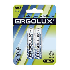 Аккумулятор AAA 1100 мАч Ergolux 2 штуки в упаковке
