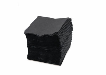 Салфетки бумажные черные 24 х 24 однослойные 380 шт