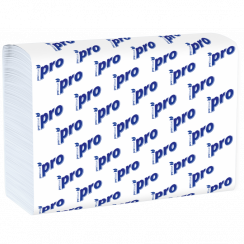 Бумажные полотенца листовые PROtissue Z сложения 2 слойные белые 190 листов (артикул производителя C196)