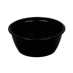 Контейнер пластиковый круглый d144 мм, 500 мл черный Взлп крышка 31074