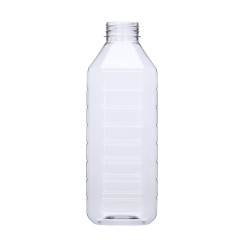 Бутылка ПЭТ 1л с ШИРОКИМ горлом квадр. прозрачная