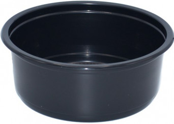 Контейнер пластиковый круглый d127 мм, 350 мл черный Стиролпласт
