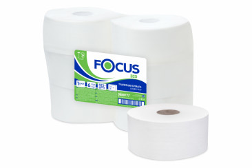 Туалетная бумага в рулоне Focus Jumbo Eco 1 слойная белая 525 м (артикул производителя 5067300)