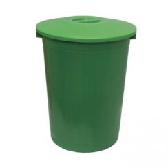 Бак для мусора 60л с крышкой зеленый