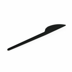 Нож одноразовый пластиковый черный 16,5 см