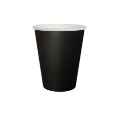 Стакан бумажный 350мл 1-сл черный d90мм