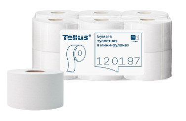 Бумага туалетная Tellus Стандарт T2 1 сл натуральный цвет 200 м (артикул производителя 120197)