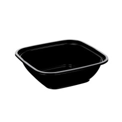 Контейнер пластиковый квадратный 126x126x38 мм, 250 мл черный 