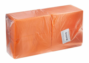 Салфетки бумажные 33х33 2-сл оранжевые (200шт) (М)