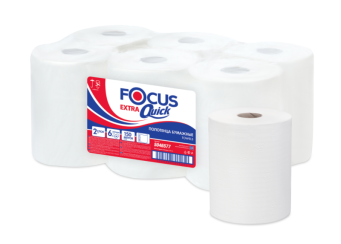 Бумажные полотенца в рулоне Focus Extra Quick 2 слойные белые 150 м (артикул производителя 5046577)