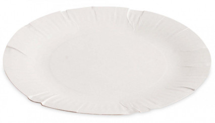 Тарелка бумажная d20,5см белая мелованная