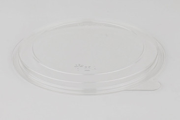 Крышка для контейнера пластиковая круглая d131-133 мм прозрачная Стиролпласт