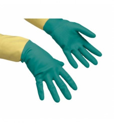 Перчатки резиновые Усиленные XL зелено-желтые арт. 120270