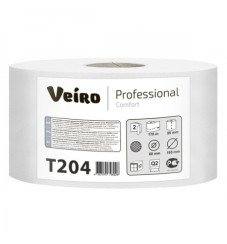 Туалетная бумага в рулоне VEIRO Professional Comfort 2 слойная белая 170 м (артикул производителя Т204)