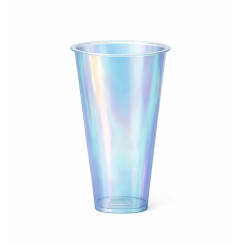 Стакан одноразовый пластиковый 500мл Bubble Cup с квадртаным дном глянец перламутр
