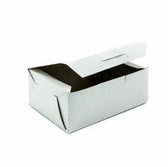 Коробка для пирожных 200x140x80 мм картон белая