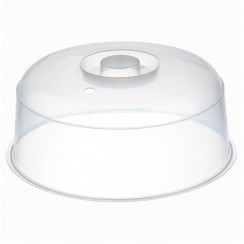 Крышка пластиковая круглая прозрачная для СВЧ печей d25 см, высота 11 см