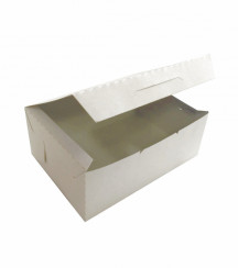 Коробка для пирожных 215х150х60 мм картон белая