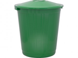Бак для мусора 80л с крышкой (зеленый) МБ-80