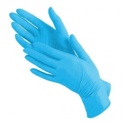 Перчатки одноразовые нитрил 100шт/пач S Ben Fatto голубые