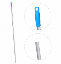 Ручка металлическая для держателя мопов защелкивающаяся 140см d24мм синяя