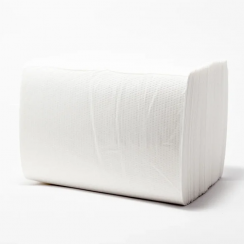 Салфетки бумажные для диспенсеров Pero N4 16х22 см 2 слойные белые V сложения 200 листов (артикул производителя 9816)