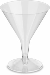 Бокал одноразовый для мартини пластиковый прозрачный 100мл