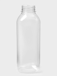 Бутылка ПЭТ 0,5л с ШИРОКИМ горлом квадр. прозрачная