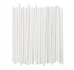 Трубочки для коктейля Белые без изгиба бумажные 8х230мм (200шт/уп) Ben Fatto