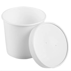 Бумажный контейнер круглый ECO SOUP d90, 760 мл белый 