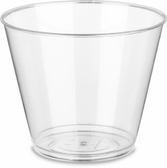 Чашка фуршетная 200мл Креманка круглая 88х88х73мм прозрачная (ПС) П-Полимер крышка 29 624