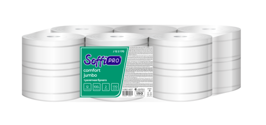 Бумага туалетная в рулоне SoffiPro Comfort 2 сл белая 170 м 12рул/уп (артикул производителя 10901497)