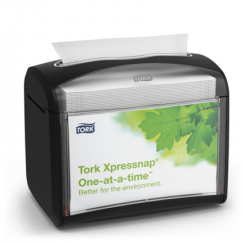 Диспенсер для салфеток настольный TORK Xpressnap N4 Signature пластиковый черный (артикул производителя 272611)