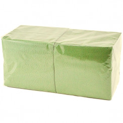 Салфетки бумажные зеленые 24 х 24 однослойные 400 шт