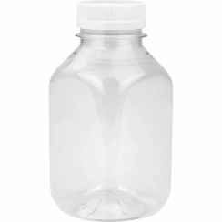 Бутылка ПЭТ 0,3л с ШИРОКИМ горлом квадр. прозрачная